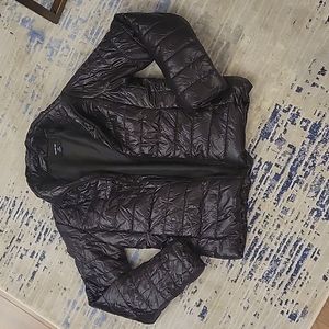 Black Zip Up Puffer Coat, Size Medium, NWOT
